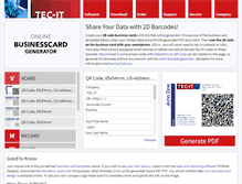 Tablet Screenshot of businesscards.tec-it.com