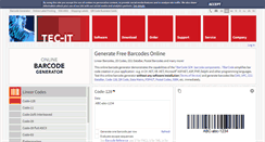 Desktop Screenshot of barcode.tec-it.com